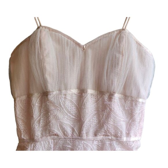 Vintage 1950s Lace & Netting Formal Cocktail Party Dress XXS - Picture 5 of 15